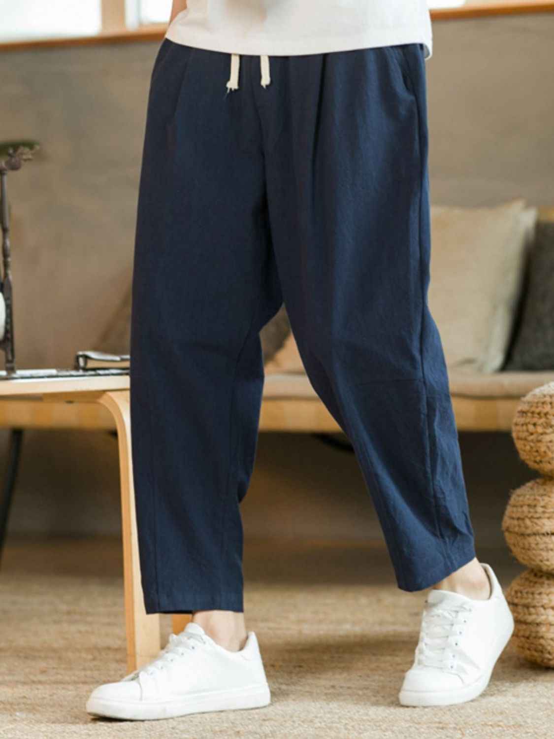 Plus Size Drawstring Pants with Pockets - Damned Threads